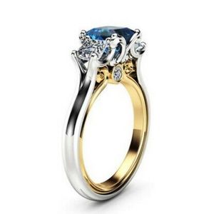 NEW 925 Sterling silver Two tone Ring